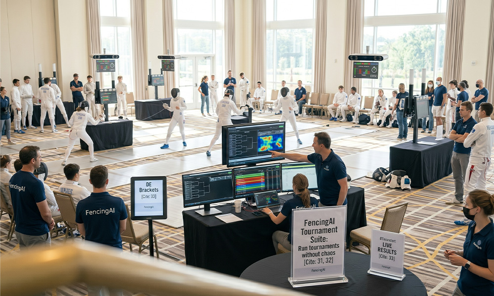 Fencing tournament event management
